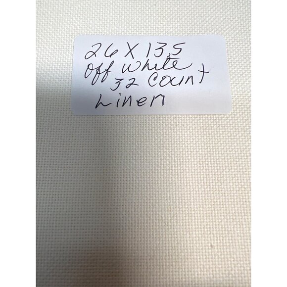 Off White 26 X 13.5 32 Count Linen Fabric Crafting Textile - Picture 2 of 2